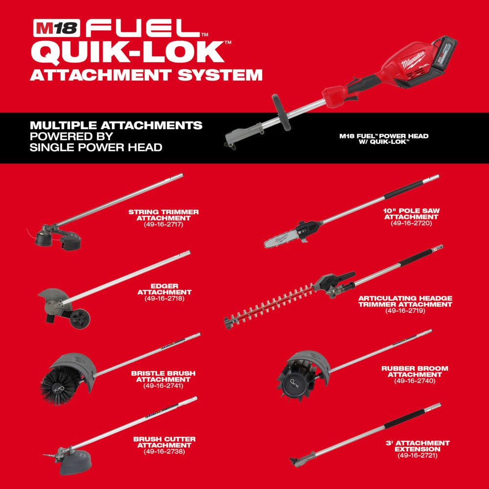 Milwaukee 49-16-2738 QUIK-LOK Brush Cutter Attachment