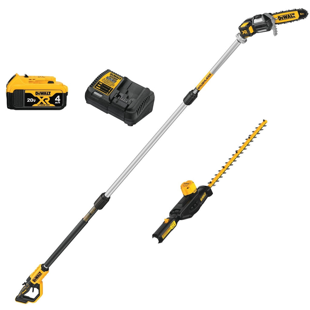 DeWalt DCKO86M1 20V MAX Cordless Pole Saw And Pole Hedge Trimmer Combo 4.0Ah Kit